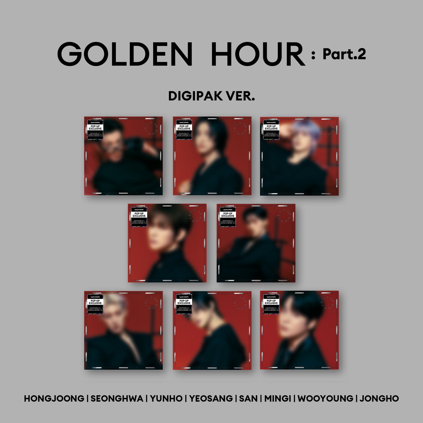 ATEEZ - GOLDEN HOUR PART. 2 (Digipak Ver) [hello82 EUROPE POP-UP EXCLUSIVE]