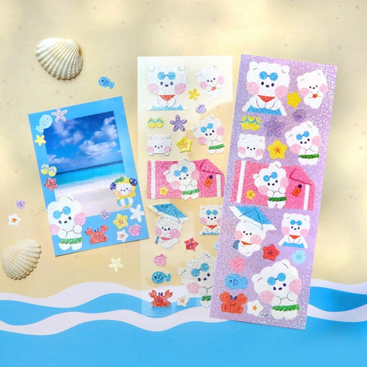 BT21 Minini -Summer Sky Hologram Sticker