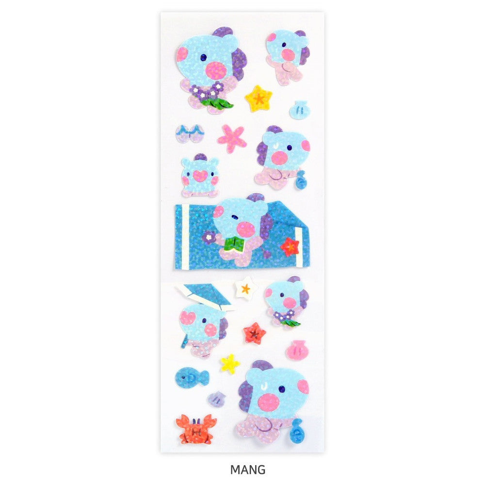 BT21 Minini -Summer Sky Hologram Sticker