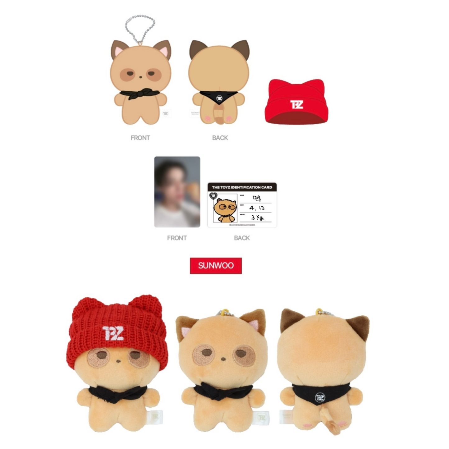 THE BOYZ - WORLD TOUR ZENERATION II Plush Doll Keyring