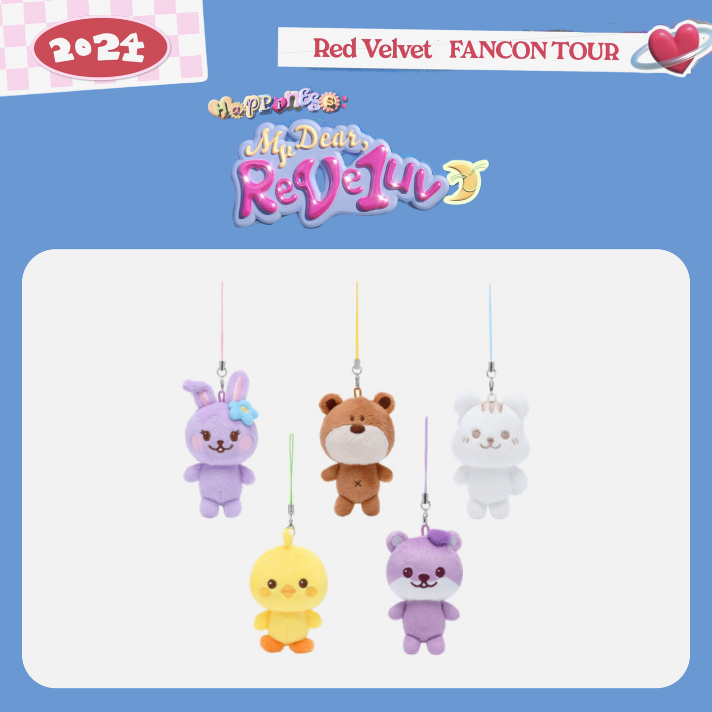 RED VELVET - [HAPPINESS : My Dear, ReVe1uv Official MD] Mini Doll Keyring