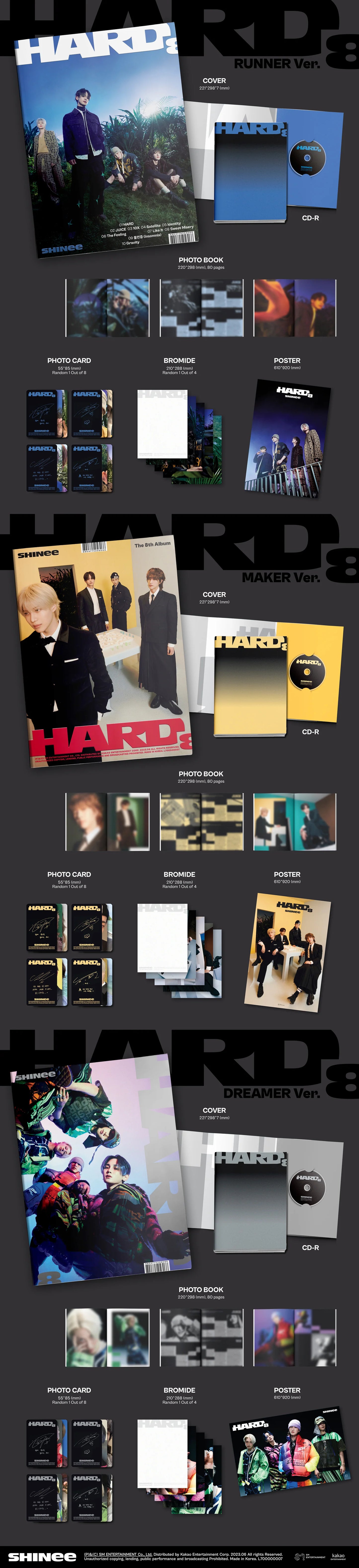 SHINee - 8th Mini Album 'Hard' [Photobook Version]