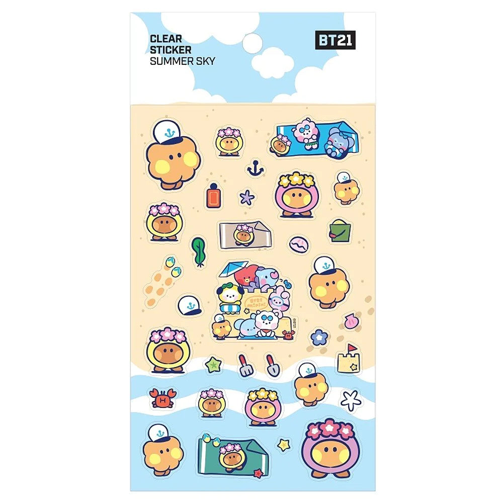 BT21 Minini - Summer Sky Clear Sticker