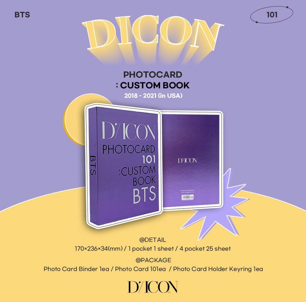 BTS - DICON 101 Photocard Custom Book