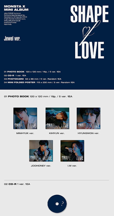 MONSTA X - Shape Of Love (Jewel Case)